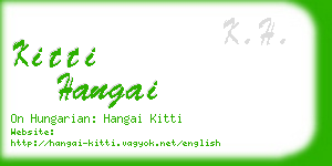 kitti hangai business card